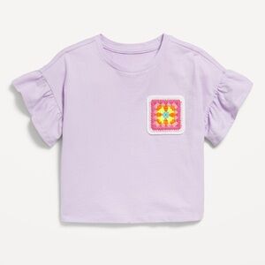Old Navy | Short-Sleeve Crotchet-Knit Graphic Top for Toddler Girls